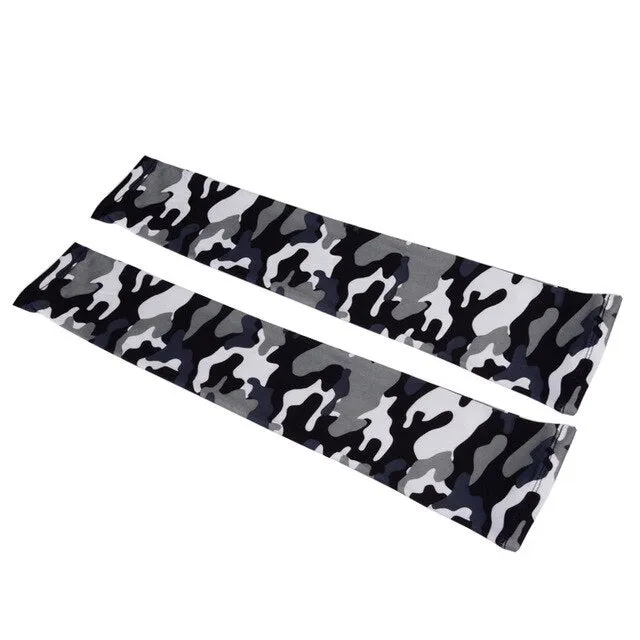 1 Pair Fishing Arm Sleeves Breathable Outdoor Cycling Running Arm Warmers Protectors For Sun Protection Sleeves Compression