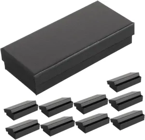 10pcs Portable Black Watch Display Box Jewelry Storage Organizer with Elegant Design Compact for Travel and Packaging for Pocket Watches and Bracelets