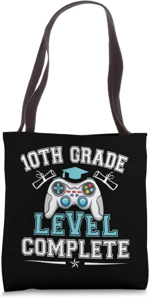 10th Grade Level Complete Graduation 2025 Class Tenth Grade Tote Bag