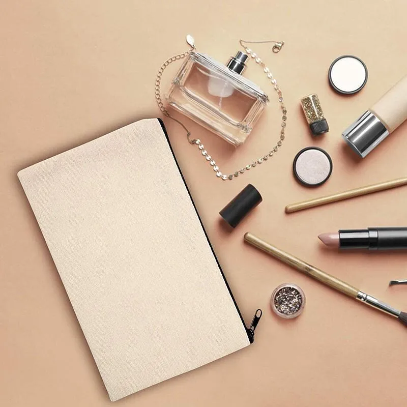 10x Canvas Zipper Pouches Makeup and DIY Craft Cases
