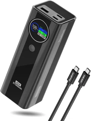 140W Power Bank, 27000mAh 3-Port Portable Laptop Charger, Smart Digital Display, 140W USB C Fast Recharge, PD3.1 Battery Pack for iPhone, MacBook, iPad etc(No Wall Charger Included)