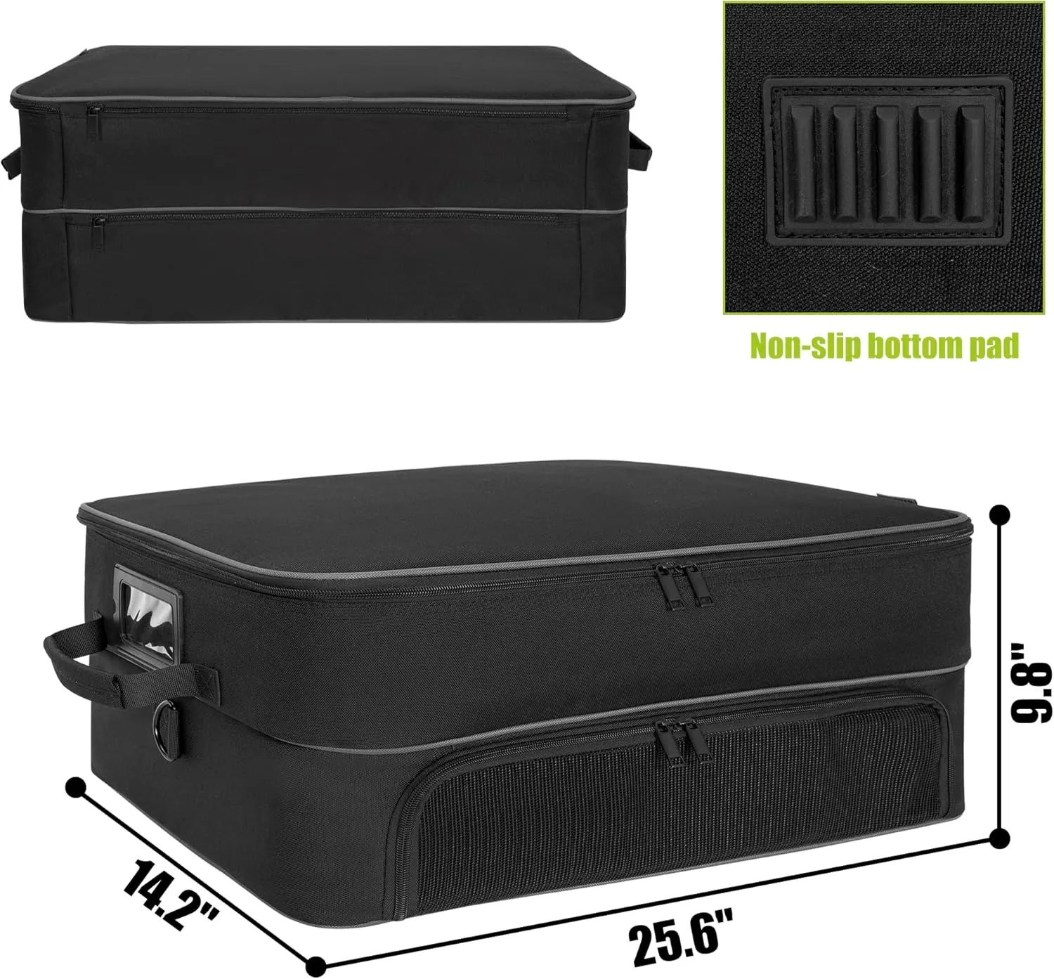 2 Layer Golf Trunk Organizer, Golf Car Locker with Separate Ventilated Compartment for Shoes, Golf Trunk Storage for Balls, Tees, Clothes, Gloves, Accessories