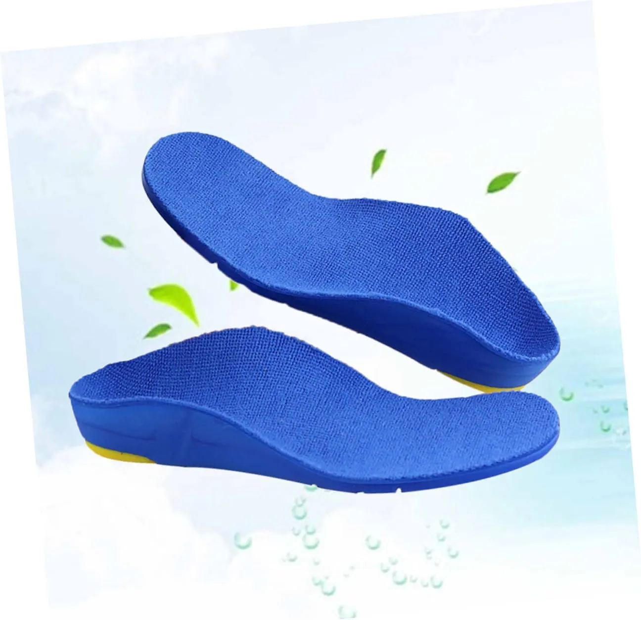 2 Pairs Kids Full Insoles Absorbing Pads for Basketball Sneakers Breathable Correcting Size 23-26