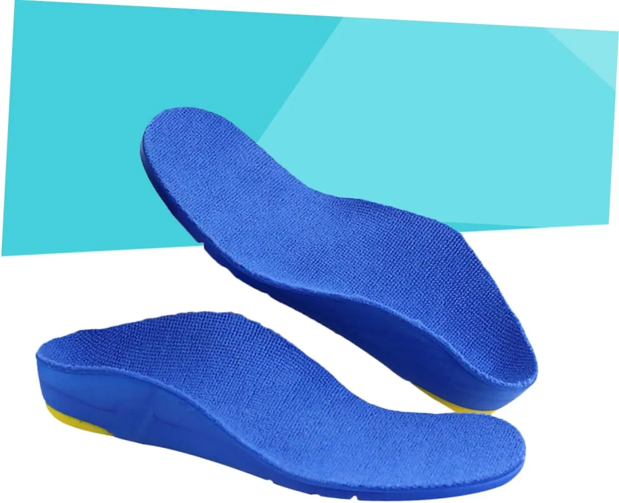 2 Pairs Kids Full Insoles Absorbing Pads for Basketball Sneakers Breathable Correcting Size 23-26