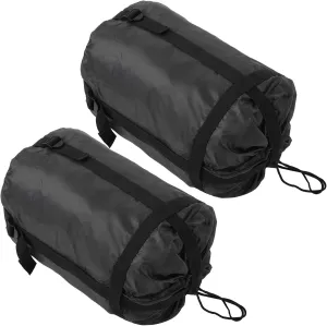 2Pcs Outdoor Camping Sleeping Bag Versatile Storage Bag Travel Adult Compression Storage Bag Black HWYSD201202 for Camping, Mountaineering, Picnic and Other Outdoor Activities