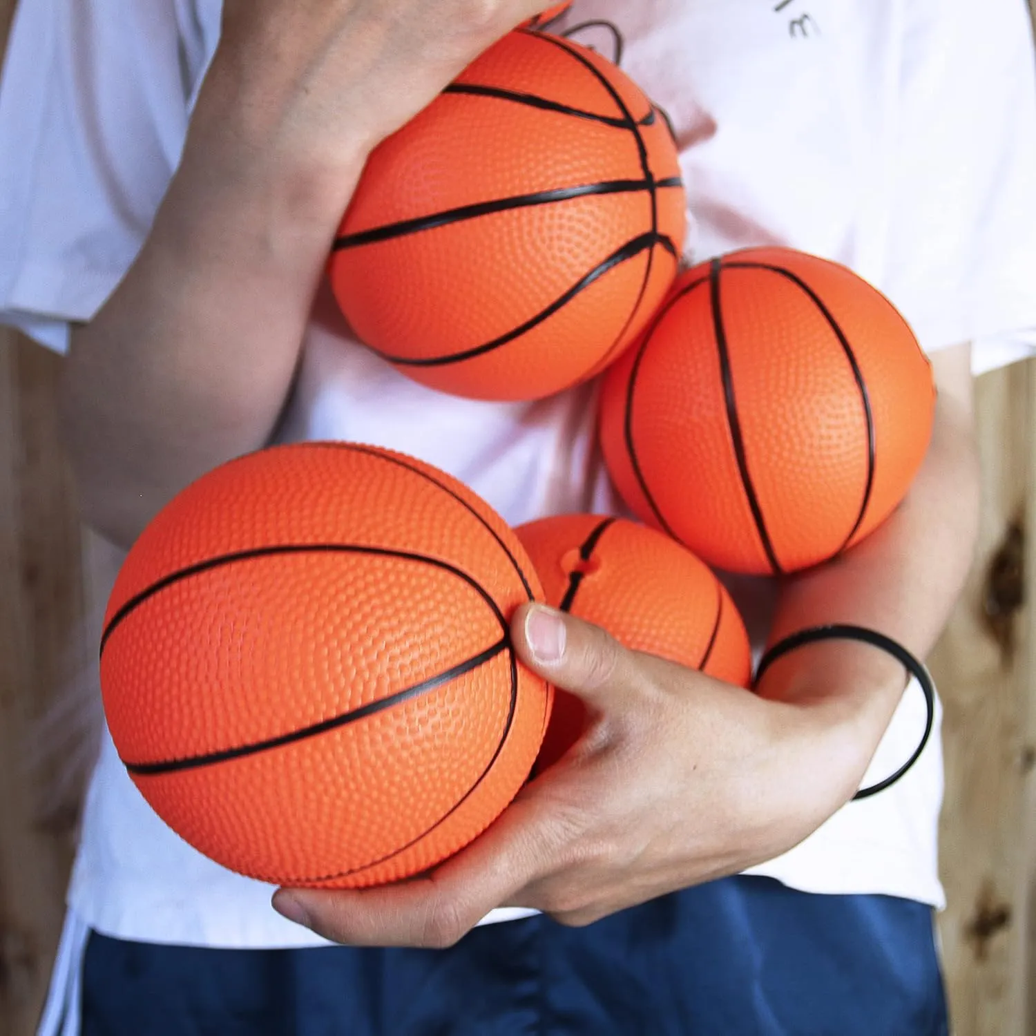 40Pcs 5" Inch Mini Basketball Balls Bulk Small Basketball Set with Pump, PVC Small Basketball for Over The Door Basketball Hoop Games Party Favors Indoor Outdoor Play Adults Kids Pool Beach Basketball