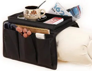 5 Pockets TV Remote Control Holder Couch Sofa Tray Armrest Organiser Oxford Chair Couch Caddy Sofa Armrest Bag Bedside Storage Hanging Organiser for Magazine Books Snack Mobile DVD Cellphone Drinker