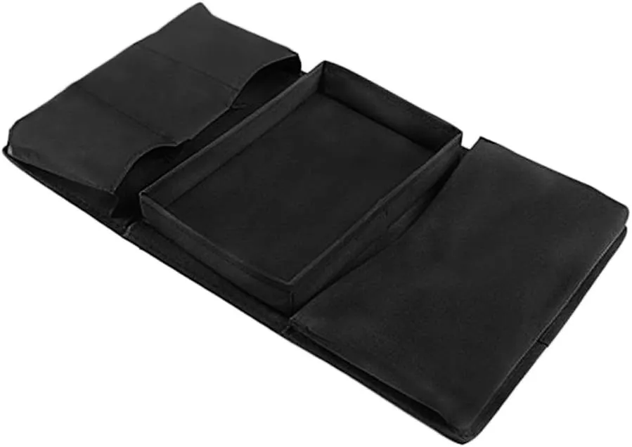 5 Pockets TV Remote Control Holder Couch Sofa Tray Armrest Organiser Oxford Chair Couch Caddy Sofa Armrest Bag Bedside Storage Hanging Organiser for Magazine Books Snack Mobile DVD Cellphone Drinker