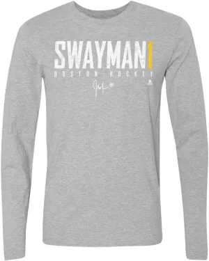 500 LEVEL Jeremy Swayman Long Sleeve Shirt - Jeremy Swayman Boston Elite