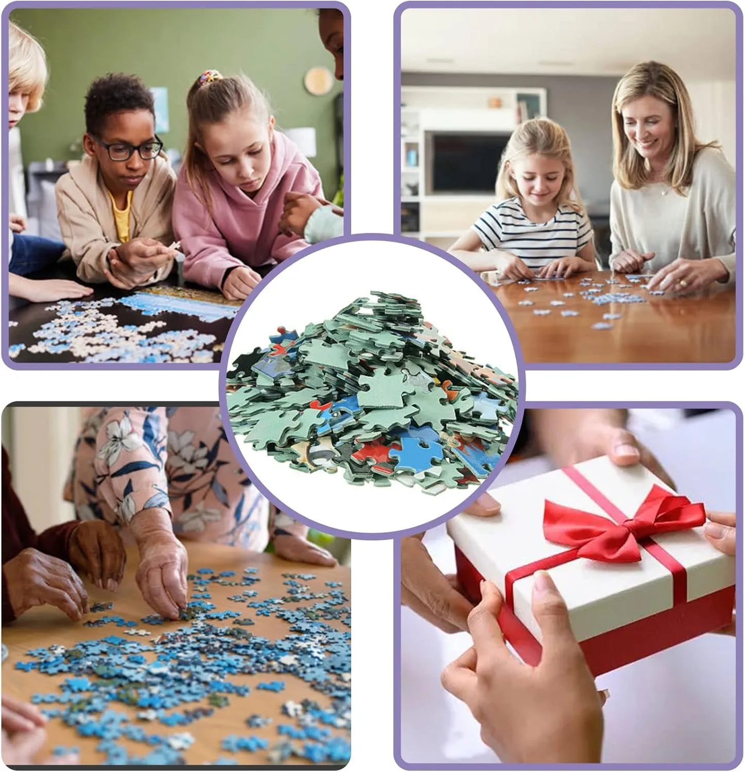 500 Piece Jigsaw Puzzle - Girl with Piano Rounded Corner Design Safe Wooden Jigsaw Toys, Small Recreational Educational Puzzles for Adults and Children Home Decor
