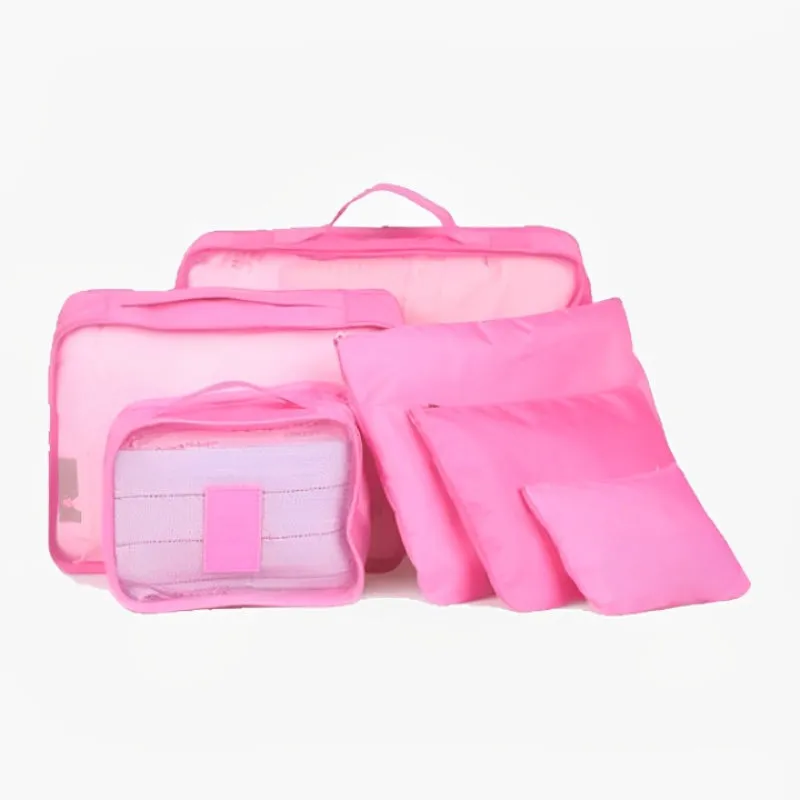 6 PC Portable Travel Luggage Packing Cubes