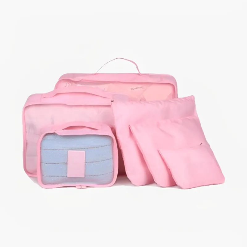 6 PC Portable Travel Luggage Packing Cubes