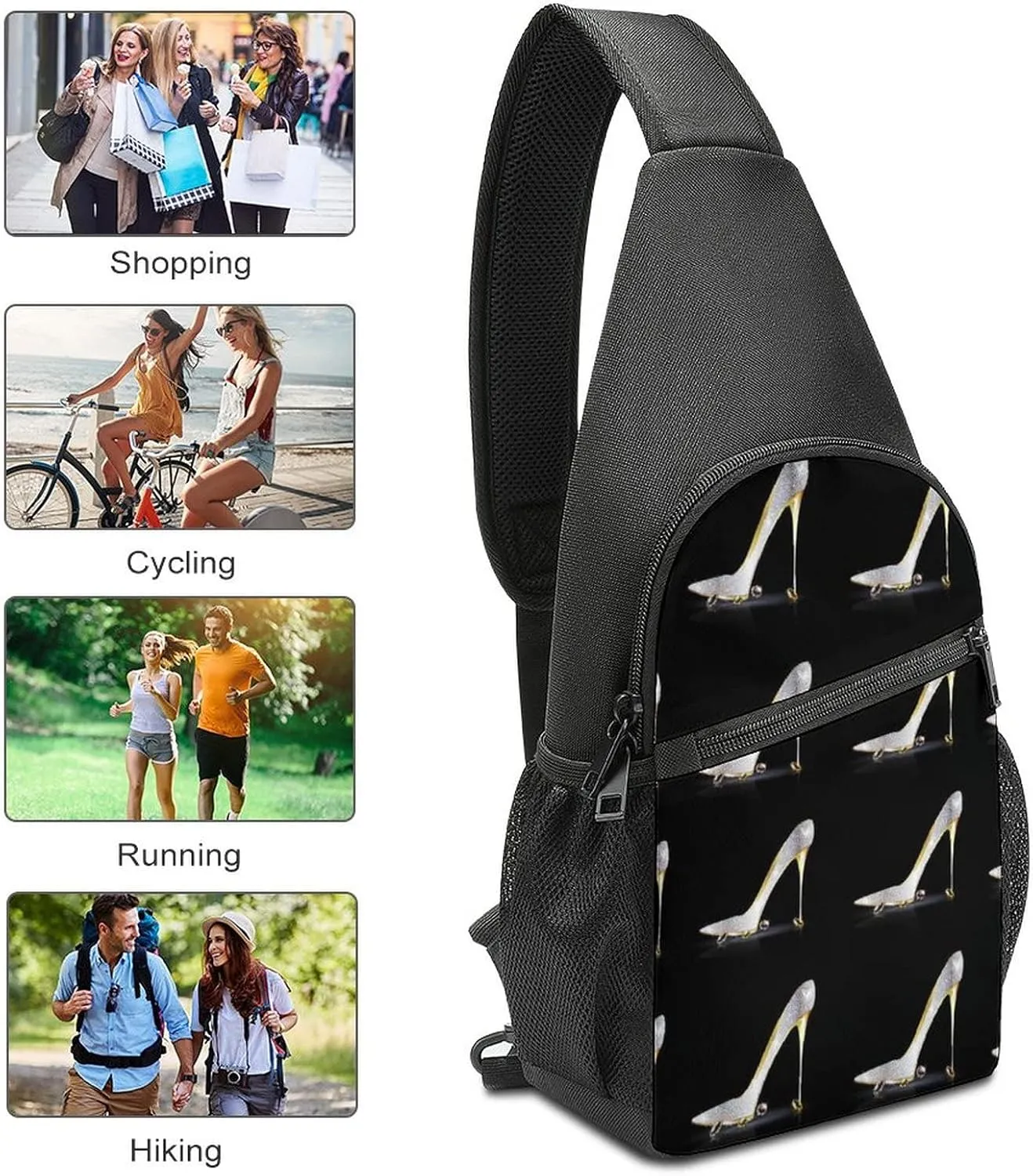 Adjustable Fanny Waist Pack Pouch, Crossbody Durable Runners Bag Wallet for Sports Cycling Gym Hiking Fitness Women Men
