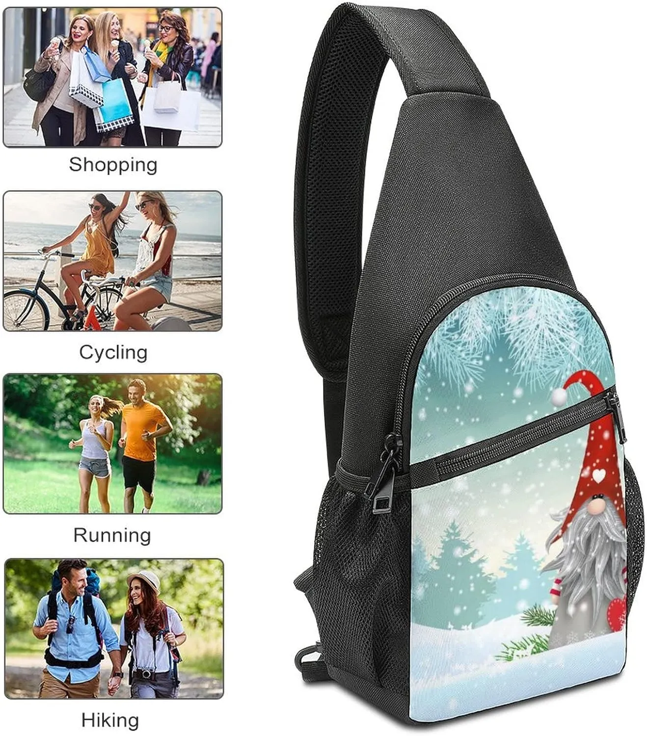 Adjustable Fanny Waist Pack Pouch, Crossbody Durable Runners Bag Wallet for Sports Cycling Gym Hiking Fitness Women Men