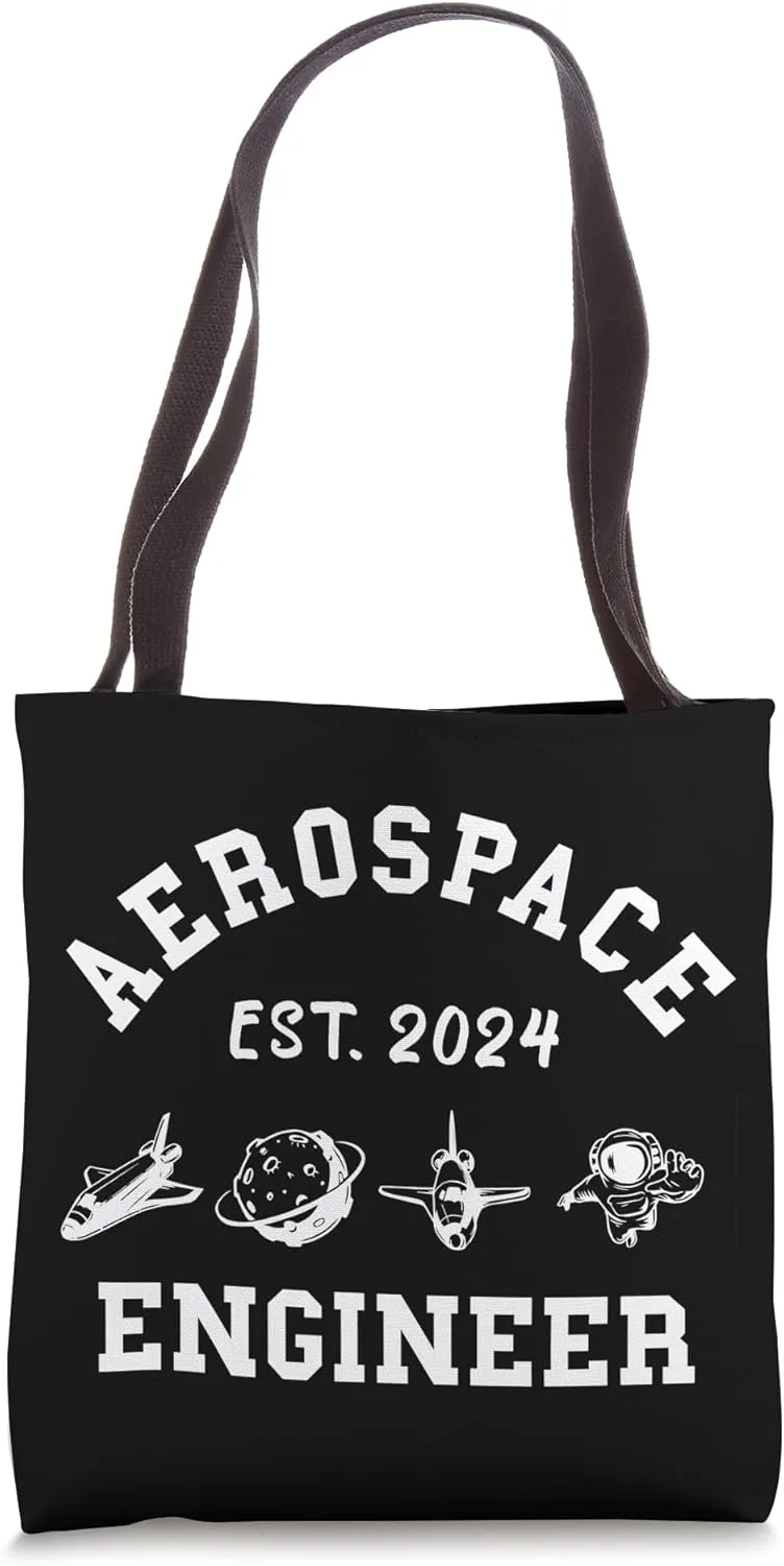 Aerospace Engineer Est.2024 Aeronautical Spacecraft Plane Tote Bag