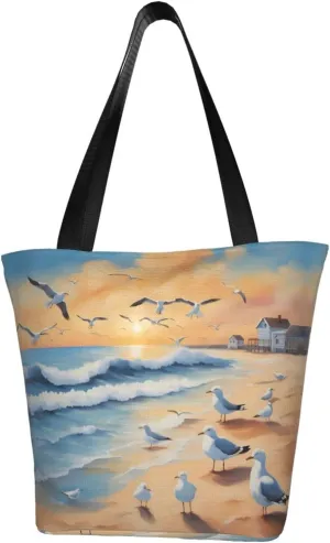 airborne seagulls Women's fashion shoulder bag, shopping handbag, suitable for weekend travel shopping shoulder bag messenger bag
