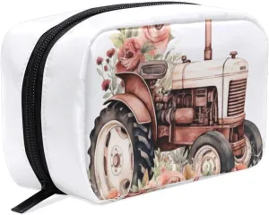 ALAZA Makeup Bag Cosmetic Bags for Women Small Zipper Pouch Travel Steam Engine Cosmetic Organizer Case Portable For Purse