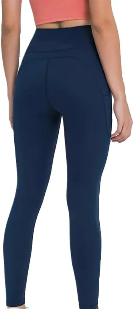 Amelia High-Rise Sports Leggings: Breathable and Quick-Drying Yoga Pants with Side Pockets, Four-Way Stretch