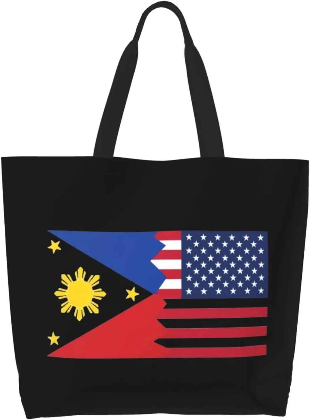 American Philippines Women'S Lightweight Canvas Handbag Waterproof Reusable Shopping Bag