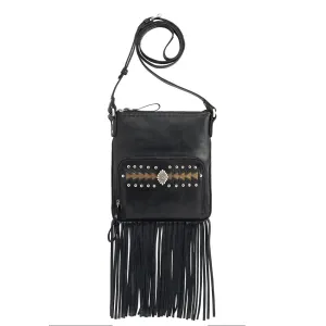AMERICAN WEST Moon Dancer Crossbody Bag/Wallet - Black/Brown