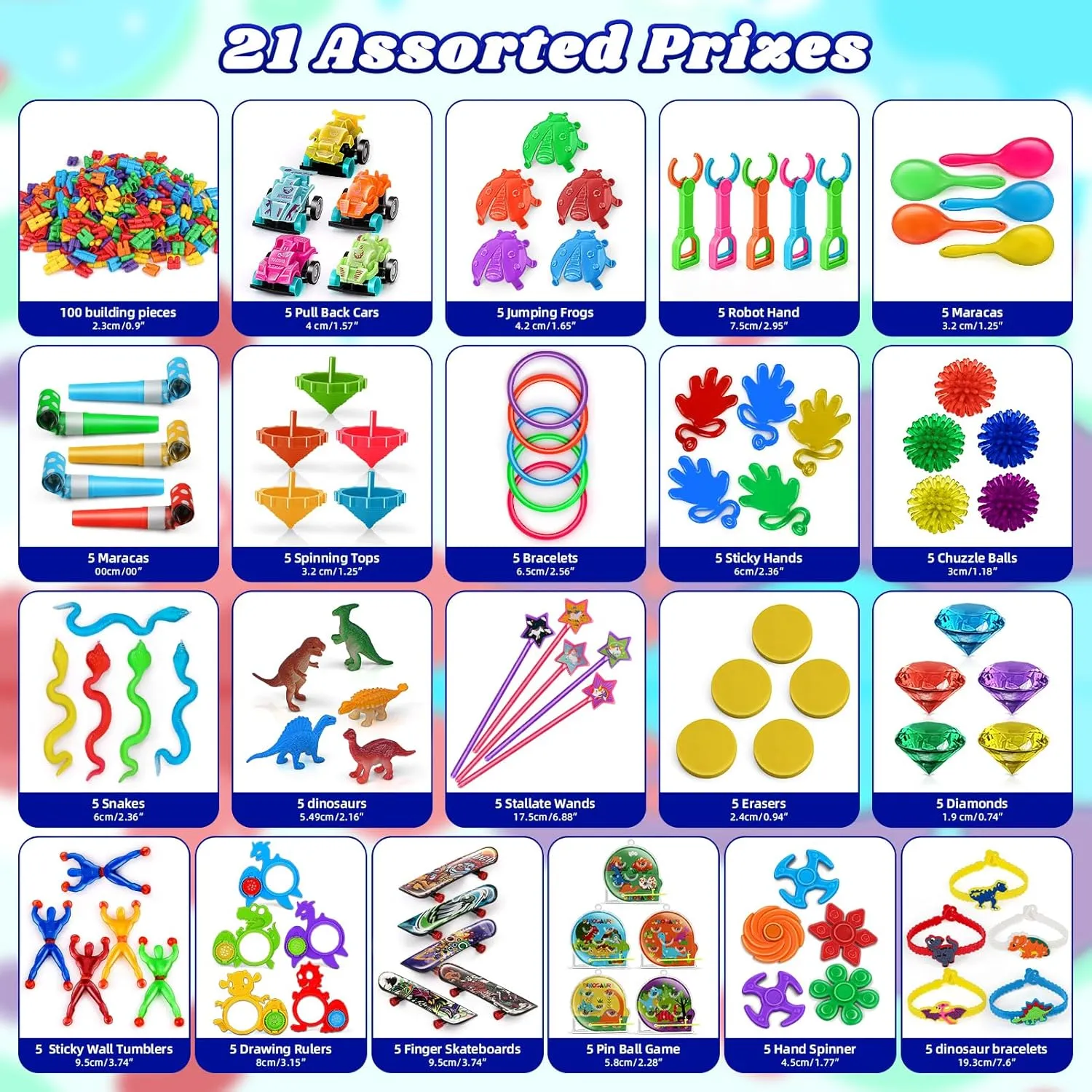 Amy&Benton 200PCS Little Toys for Kids School Prizes for Kids Toys Bulk Party Favors Gifts Treasure Box Toys