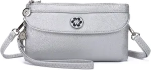 Angel Kiss Crossbody Bags Small Purses for Women Vegan Leather Cell Phone Wallet Purse with Wristlet Strap