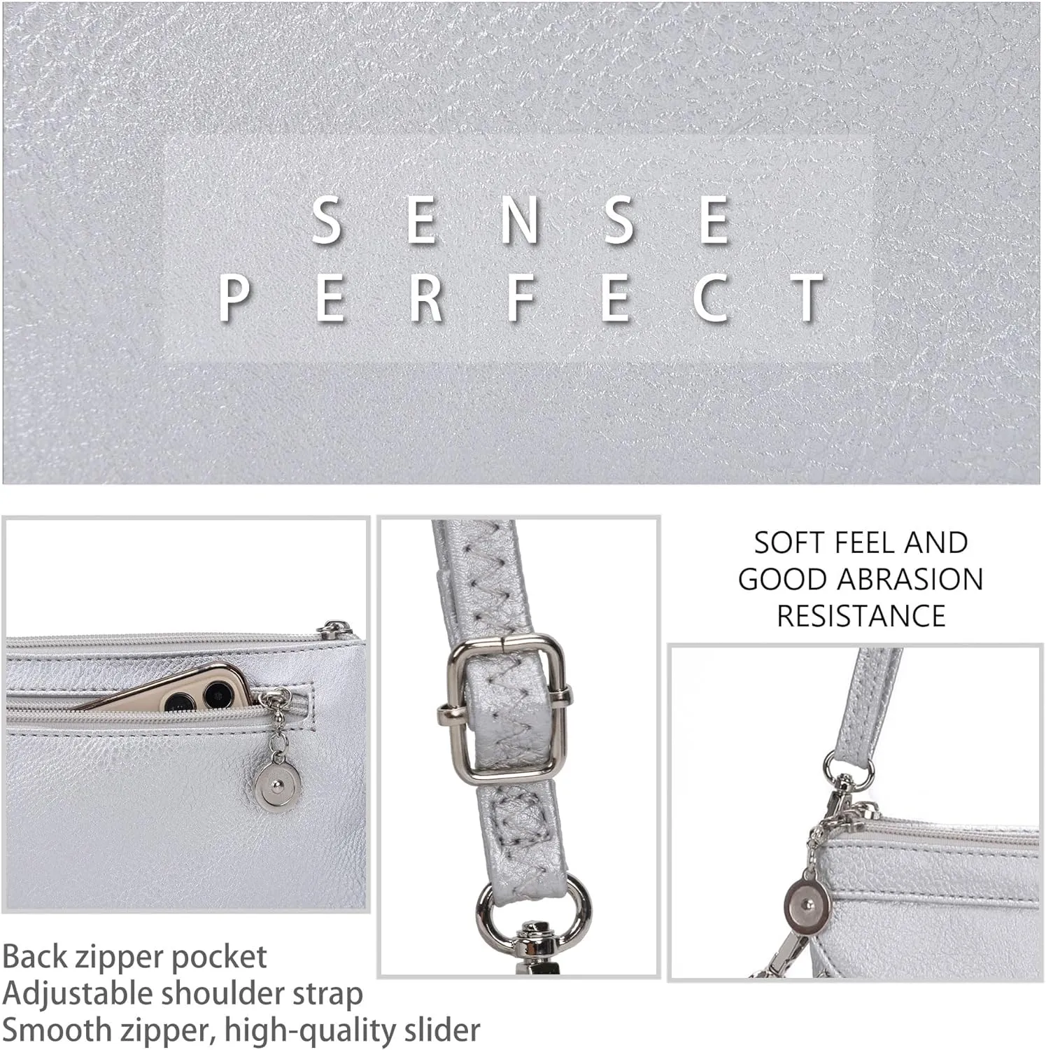 Angel Kiss Crossbody Bags Small Purses for Women Vegan Leather Cell Phone Wallet Purse with Wristlet Strap