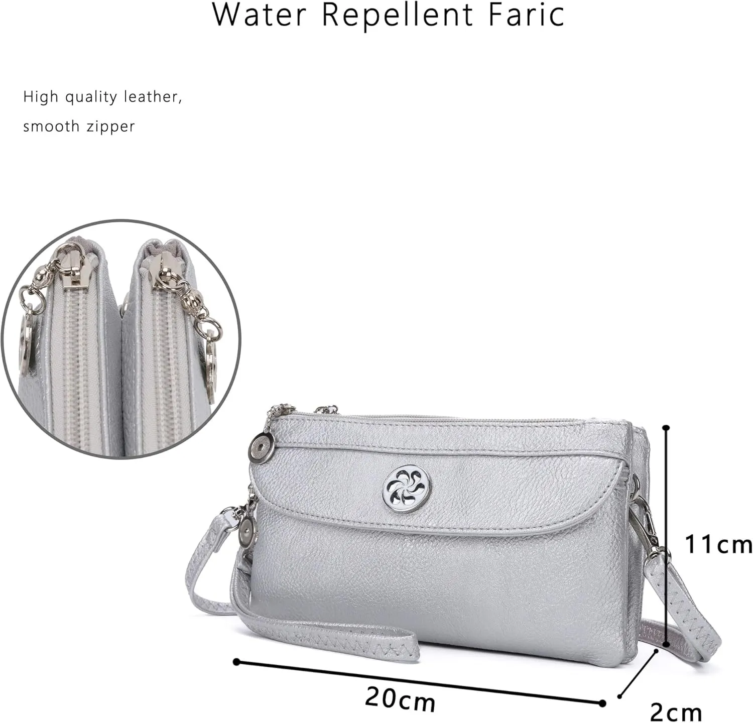 Angel Kiss Crossbody Bags Small Purses for Women Vegan Leather Cell Phone Wallet Purse with Wristlet Strap