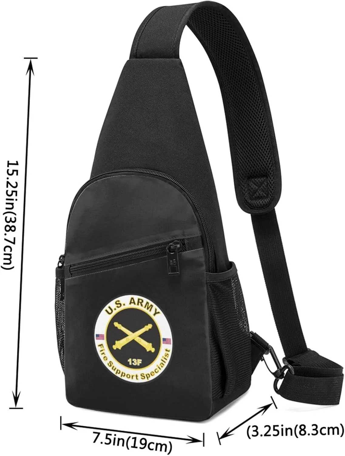 Army Mos 13f Fire Support Specialist Unisex Chest Bag Lightweight Crossbody Shoulder Bag Travel Pocket
