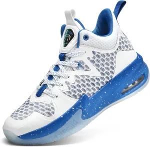 ASHION Men Basketball Shoes Arch Support Mens Sneakers Anti Slip Breathable Comfortable High Top Sports Running Walking Tennis Shoes