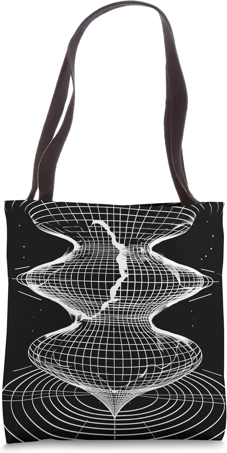 Astrophysics Artistic Wormhole Space Travel Physics Diagram Tote Bag
