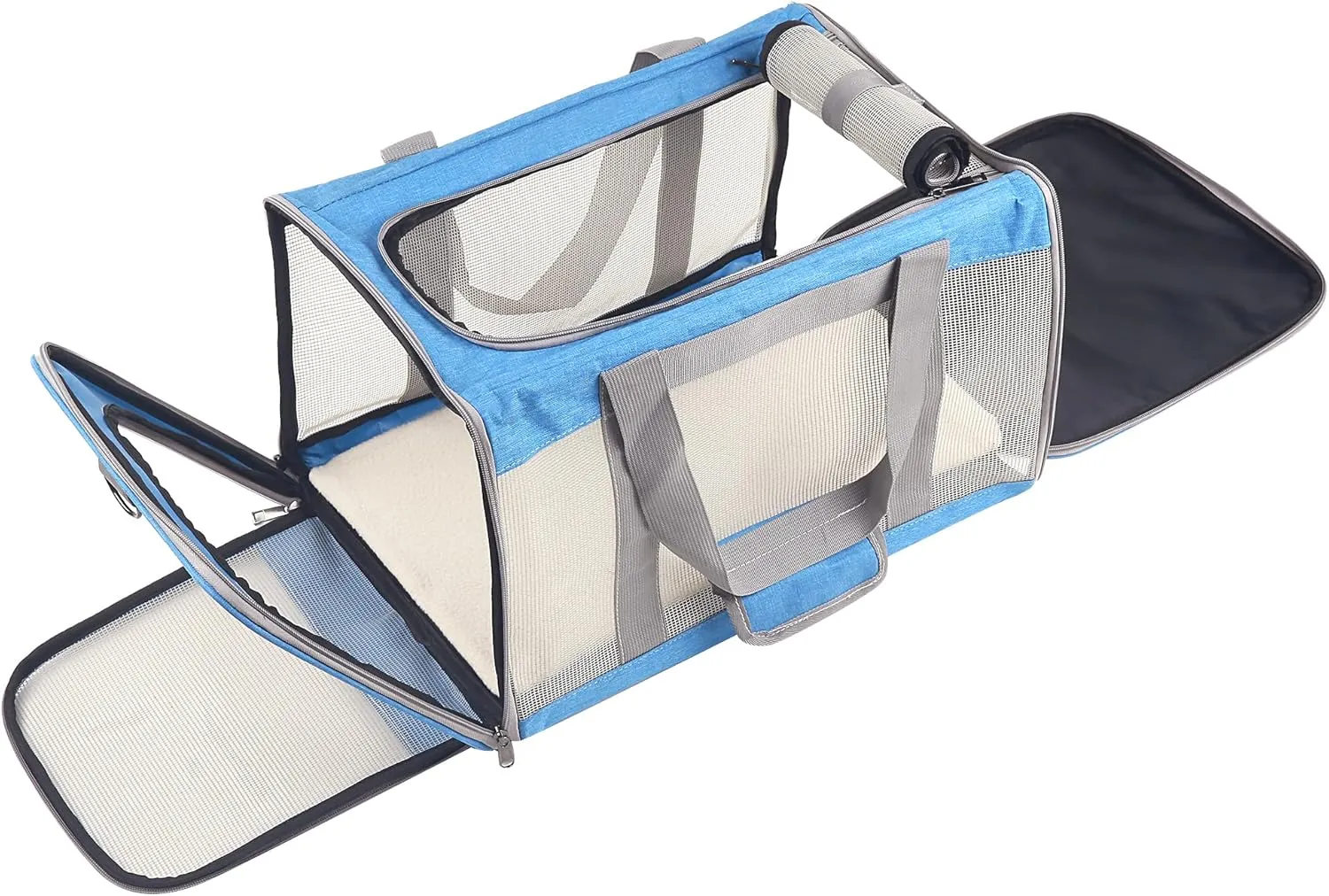 ATVobi Portable Cat Carrier for Small to Large Cats - Soft, Airline Approved, Blue