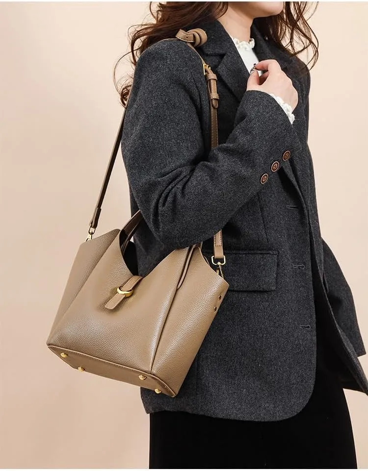 Axcone Fashionable and casual multifunctional soft leather handbag, shoulder bag, diagonal bag