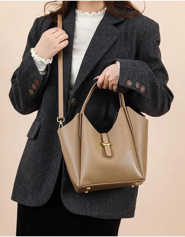 Axcone Fashionable and casual multifunctional soft leather handbag, shoulder bag, diagonal bag