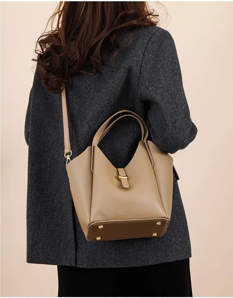 Axcone Fashionable and casual multifunctional soft leather handbag, shoulder bag, diagonal bag