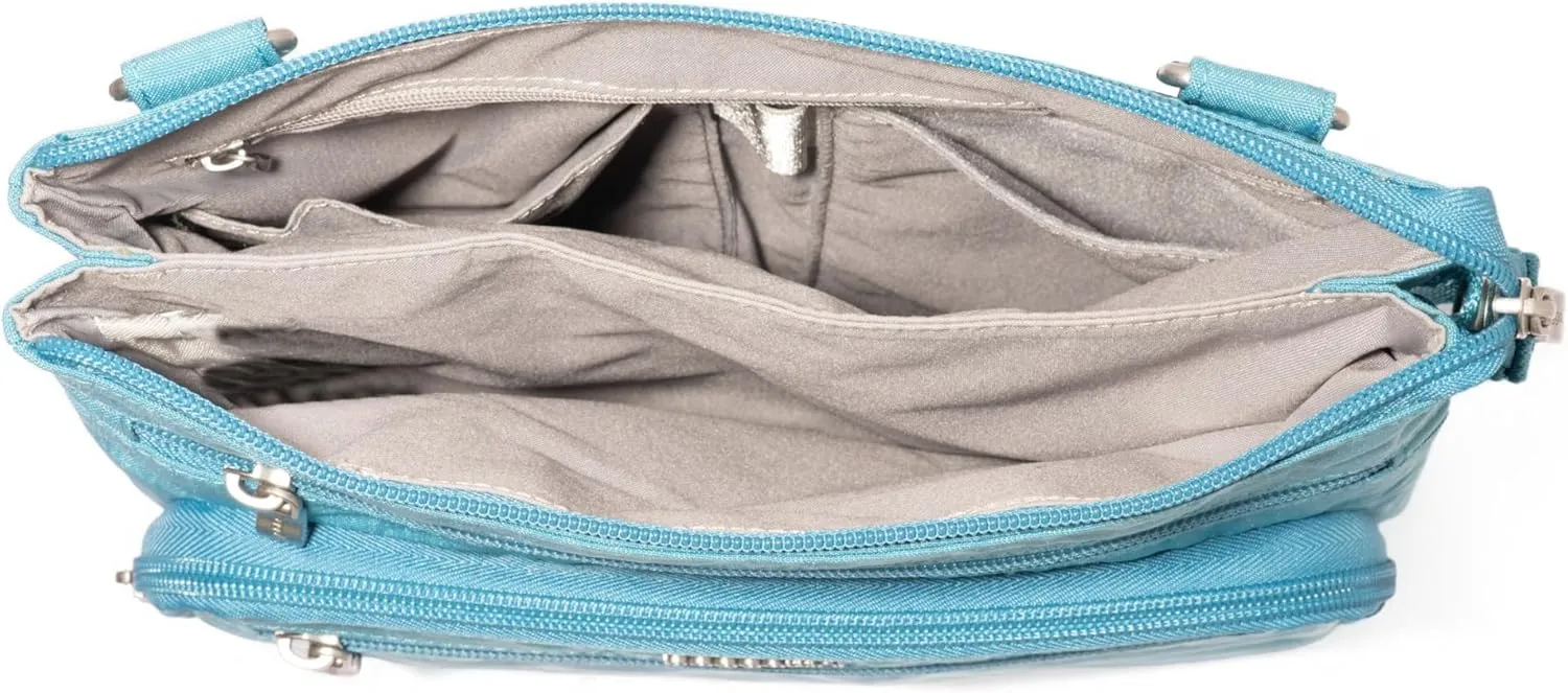 Baggallini Crossbody Bag for Women 10" X 10.7" Lightweight Handbags with RFID Card Slots Interior Divider