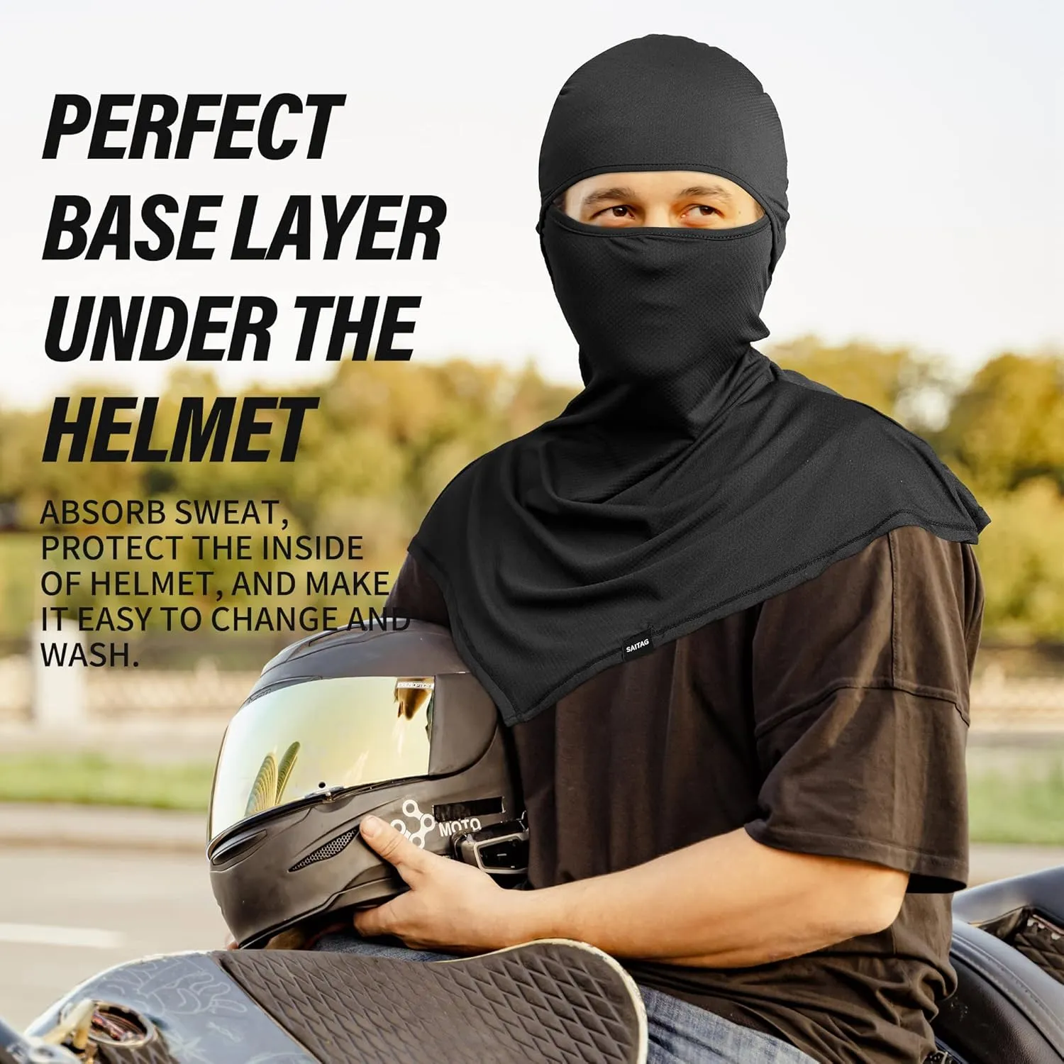 Balaclava Summer Protection Face Mask Breathable Motorcycle Hood Helmet Liners Outdoor Cycling Hiking Sports