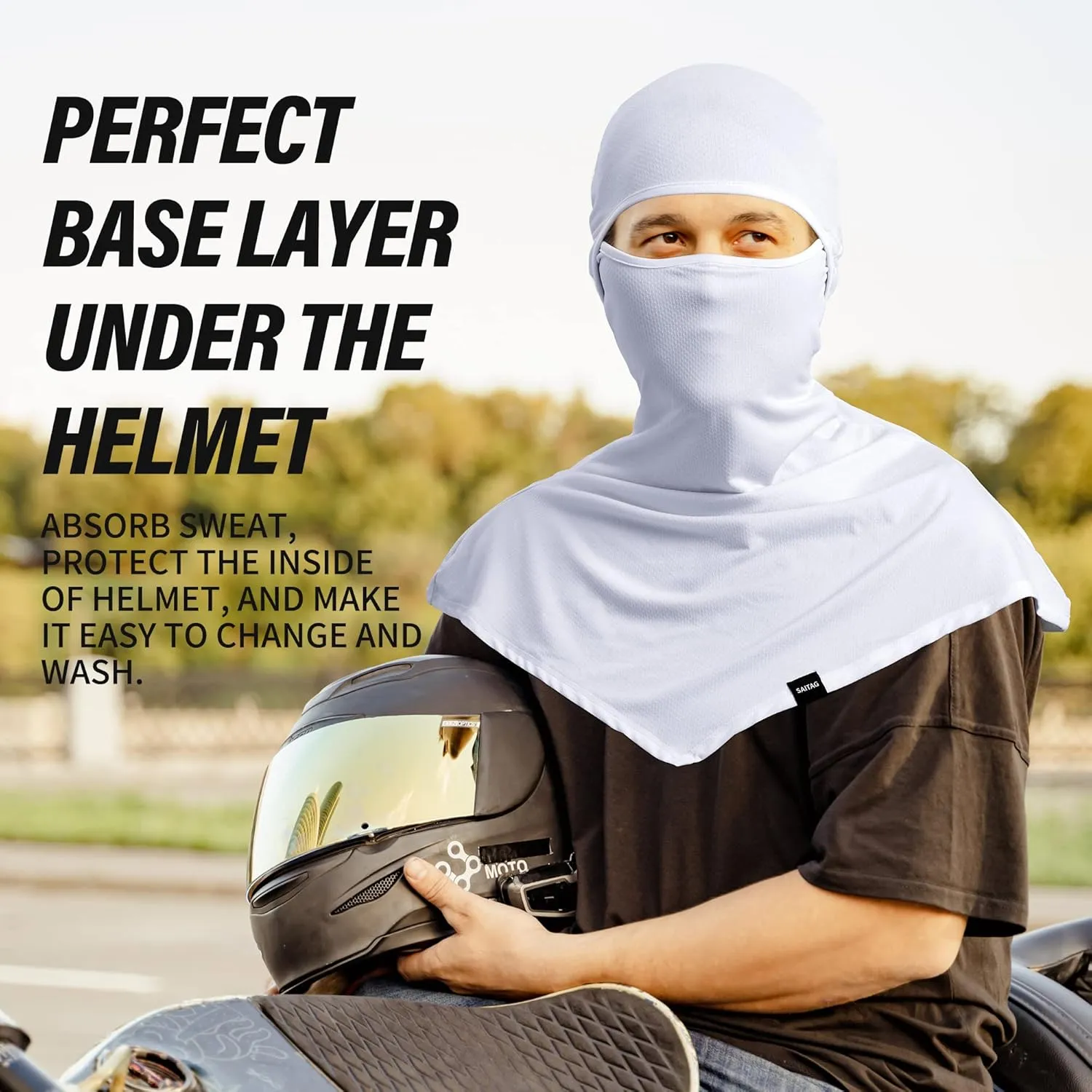 Balaclava Summer Protection Face Mask Breathable Motorcycle Hood Helmet Liners Outdoor Cycling Hiking Sports