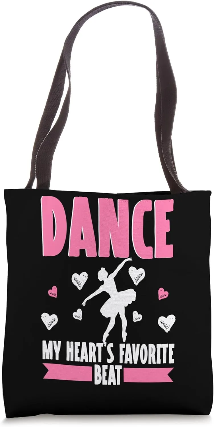 Ballet Ballerina Dancing Pointe Shoes Pirouette Women Kids Tote Bag