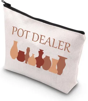 BDPWSS Pottery Artist Gift Pot Dealer Makeup Bag Ceramic Artist Gift Pottery Lover Gift Pottery Student Graduation Zipper Bag (Pot Dealer)