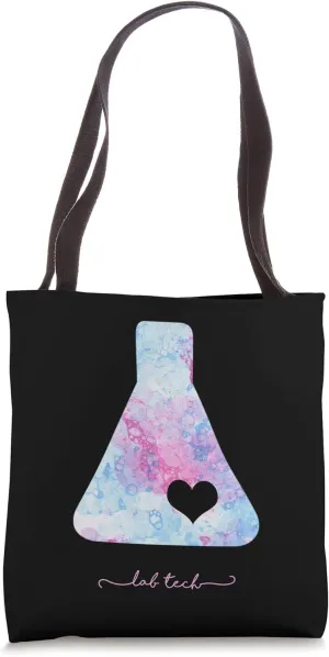 Beaker with heart - medical lab tech love lab week gift Tote Bag
