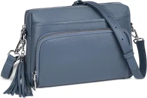 befen Genuine Leather Crossbody Purses for Women Lightweight Small Crossbody Bags Purse with Built in RFID Blocking Wallet