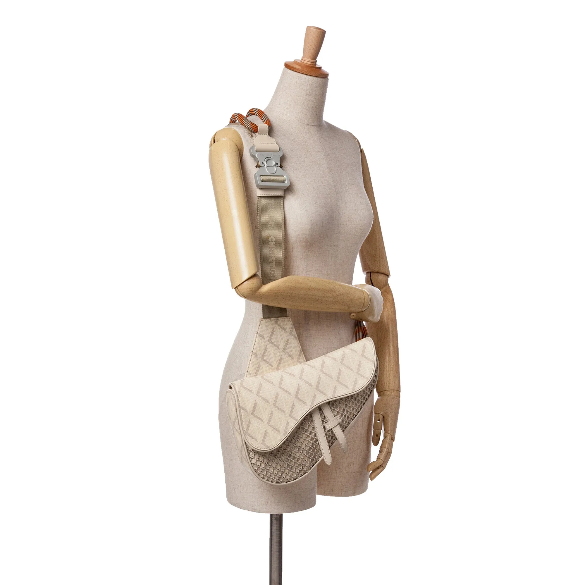 Beige Dior Coated Canvas CD Diamond Nautic Saddle Crossbody