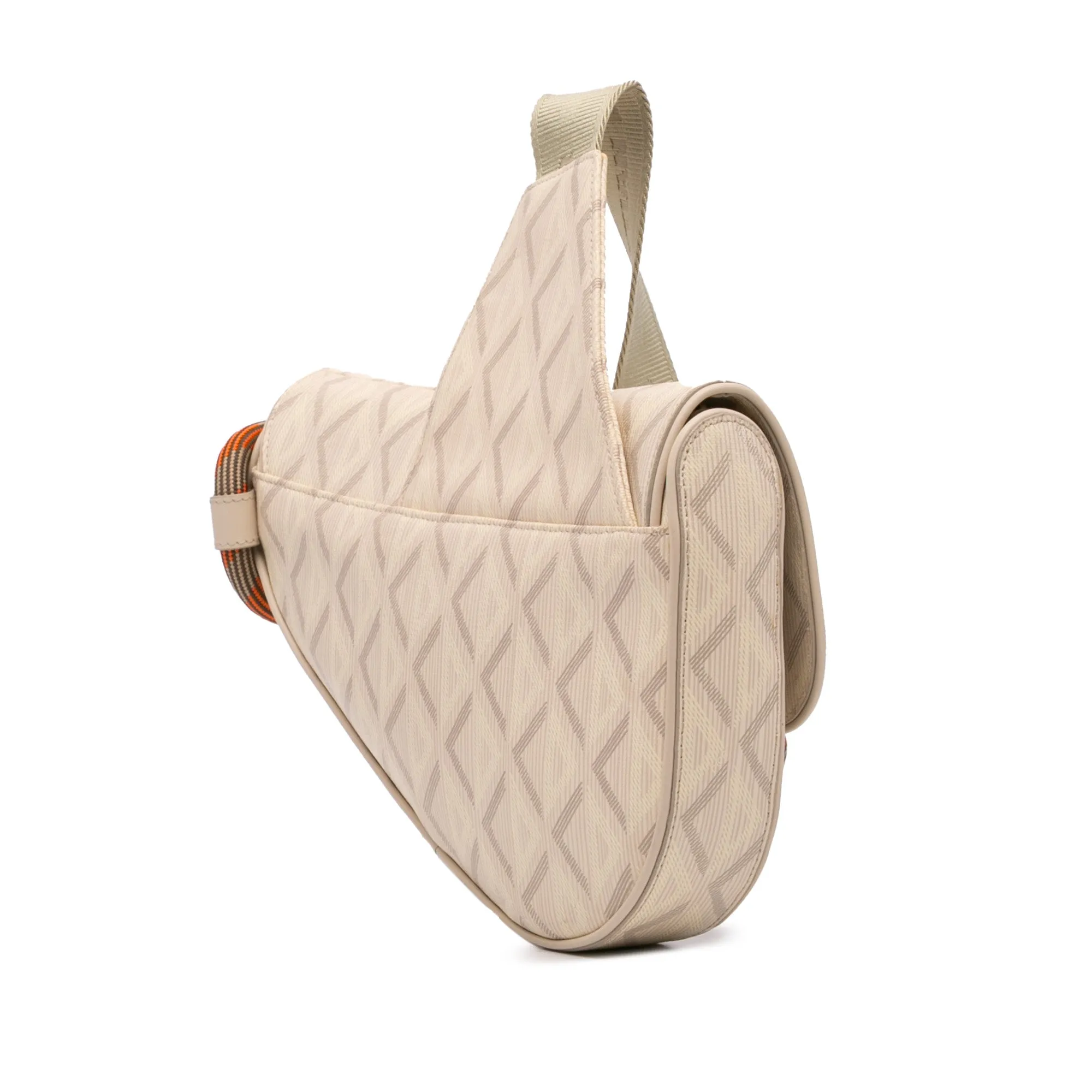 Beige Dior Coated Canvas CD Diamond Nautic Saddle Crossbody