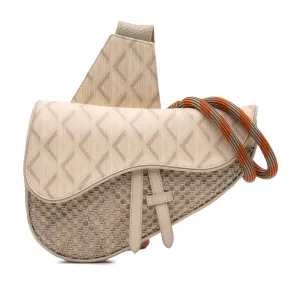 Beige Dior Coated Canvas CD Diamond Nautic Saddle Crossbody