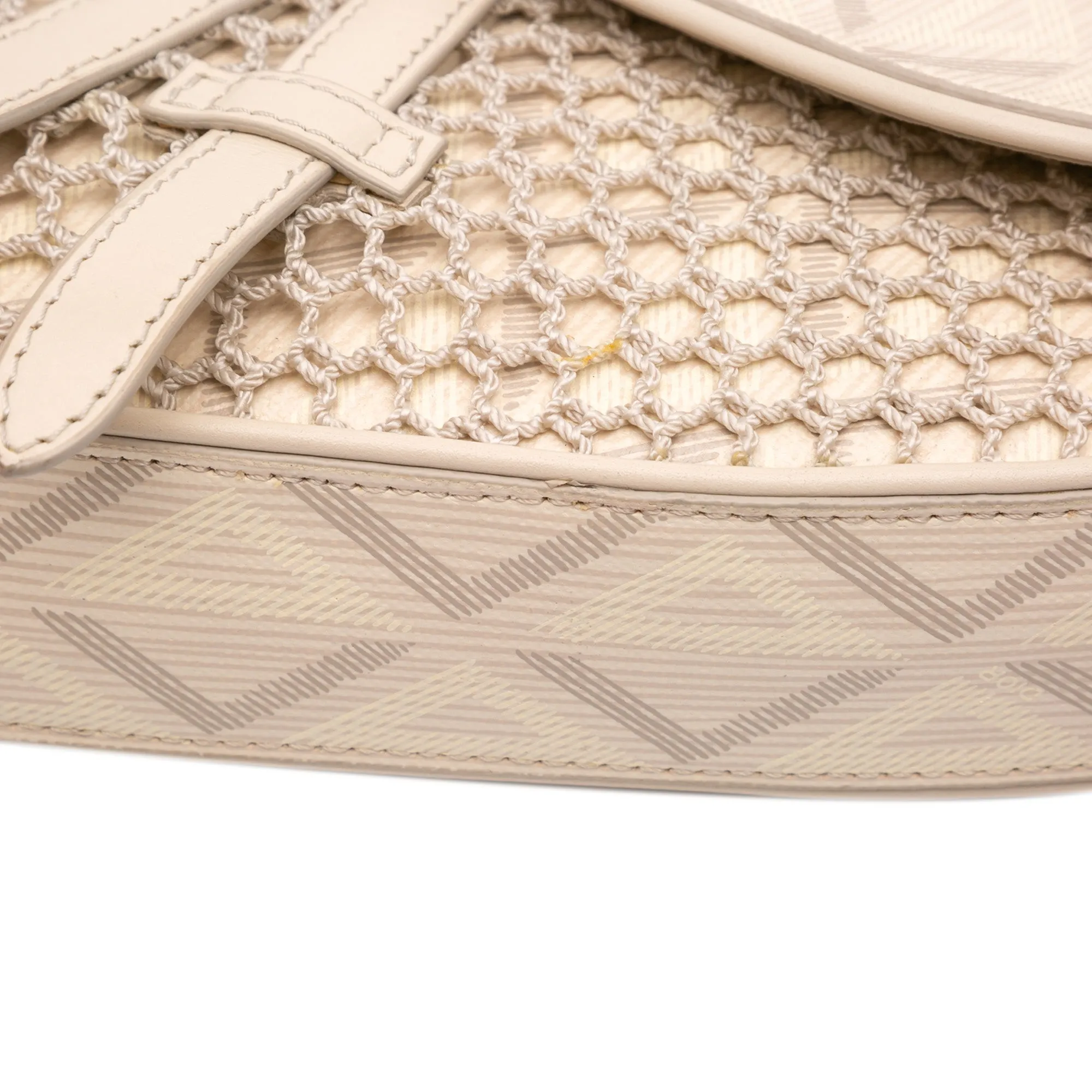 Beige Dior Coated Canvas CD Diamond Nautic Saddle Crossbody