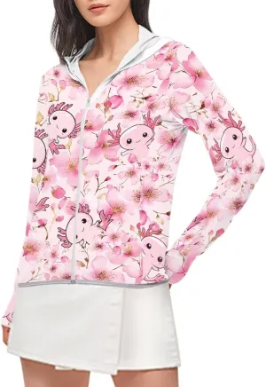 Belidome Long Sleeve Sun Shirt Women UV Protection Hoodie Summer Outdoor Athletic Jacket with Pockets Thumb Holes S-2XL