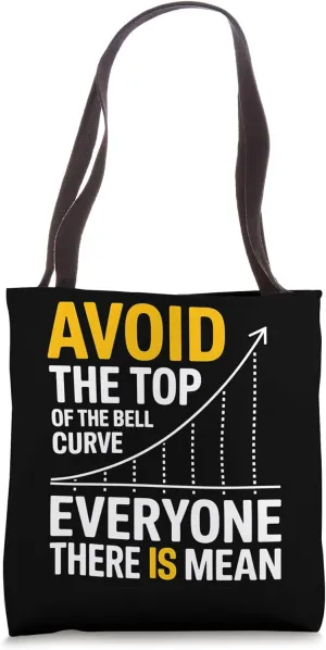 Bell Curve Statistics Data Analyst Math Teacher Student Tote Bag