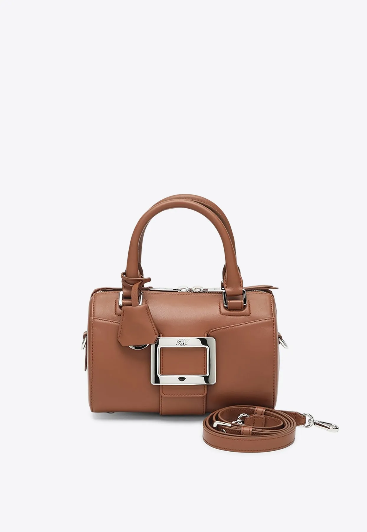 Belle Vivier Leather Bowling Bag