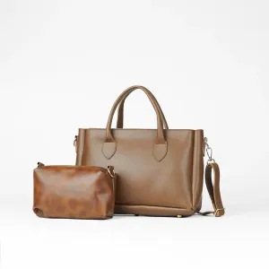 BERRY BROWN 2 pcs bag set
